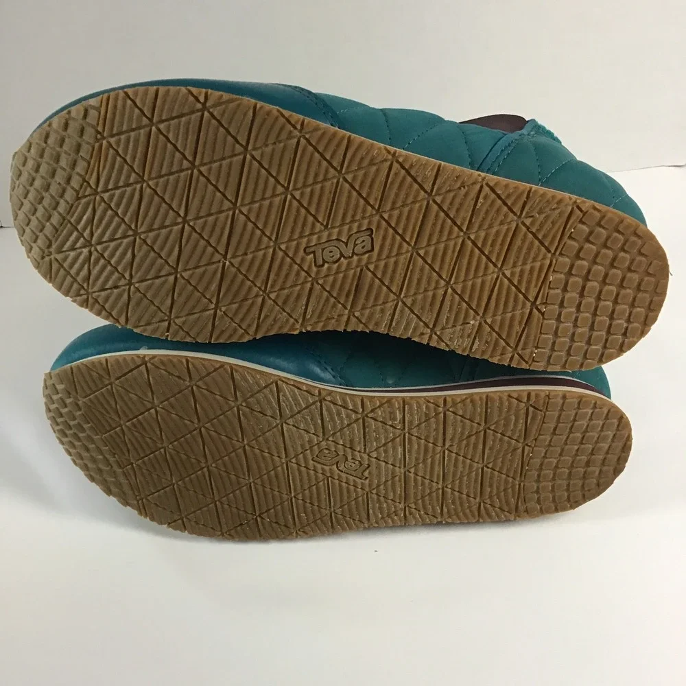 Teva Ember Mid Teal Burgundy Quilted Camp Bootie Slipper Sneakers 1106209 Mens 8